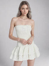 Mini-robes bustier à ourlet superposé